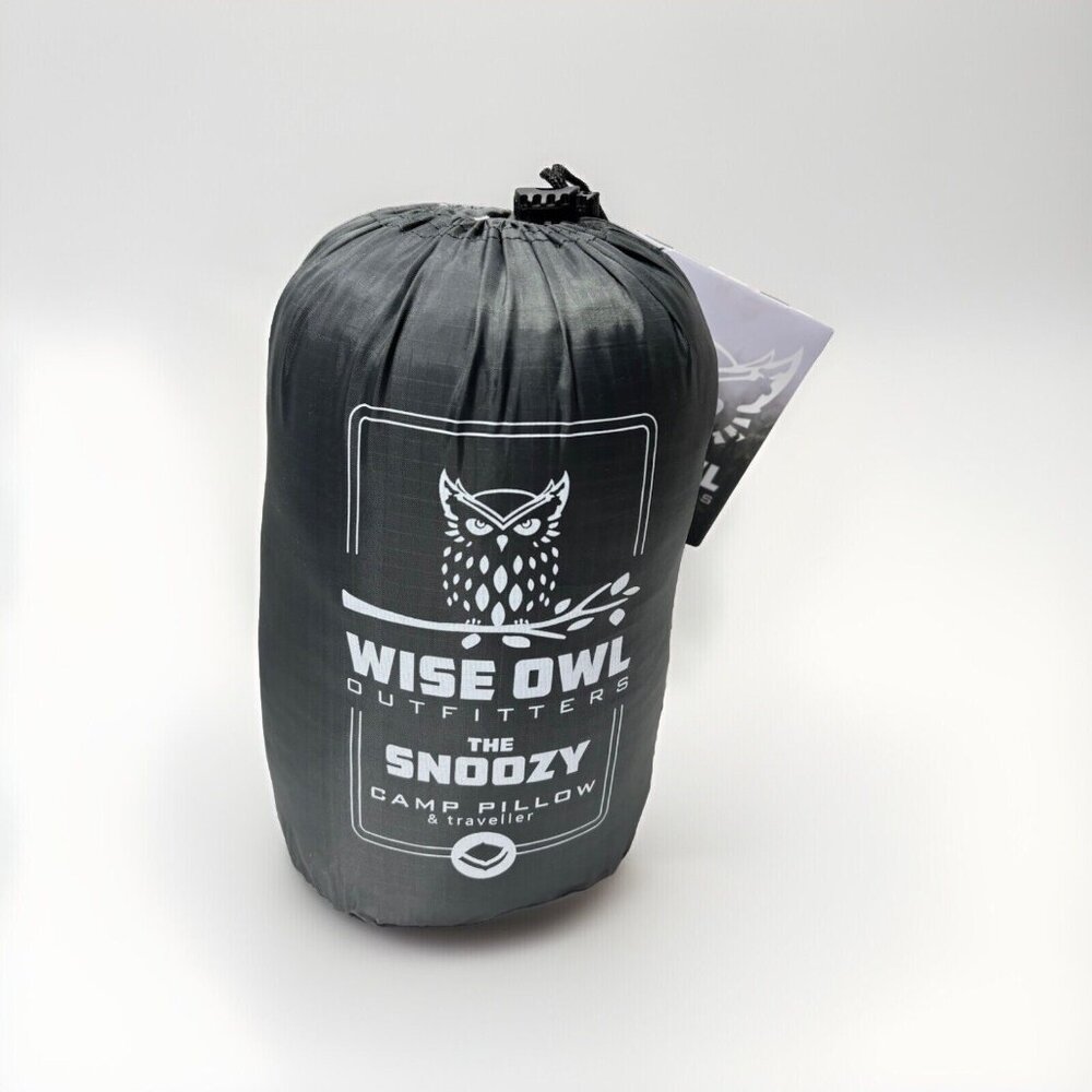 Wise Owl Outfitters Camping Pillow - Foam Travel Pillow Camping Sleeping Grey